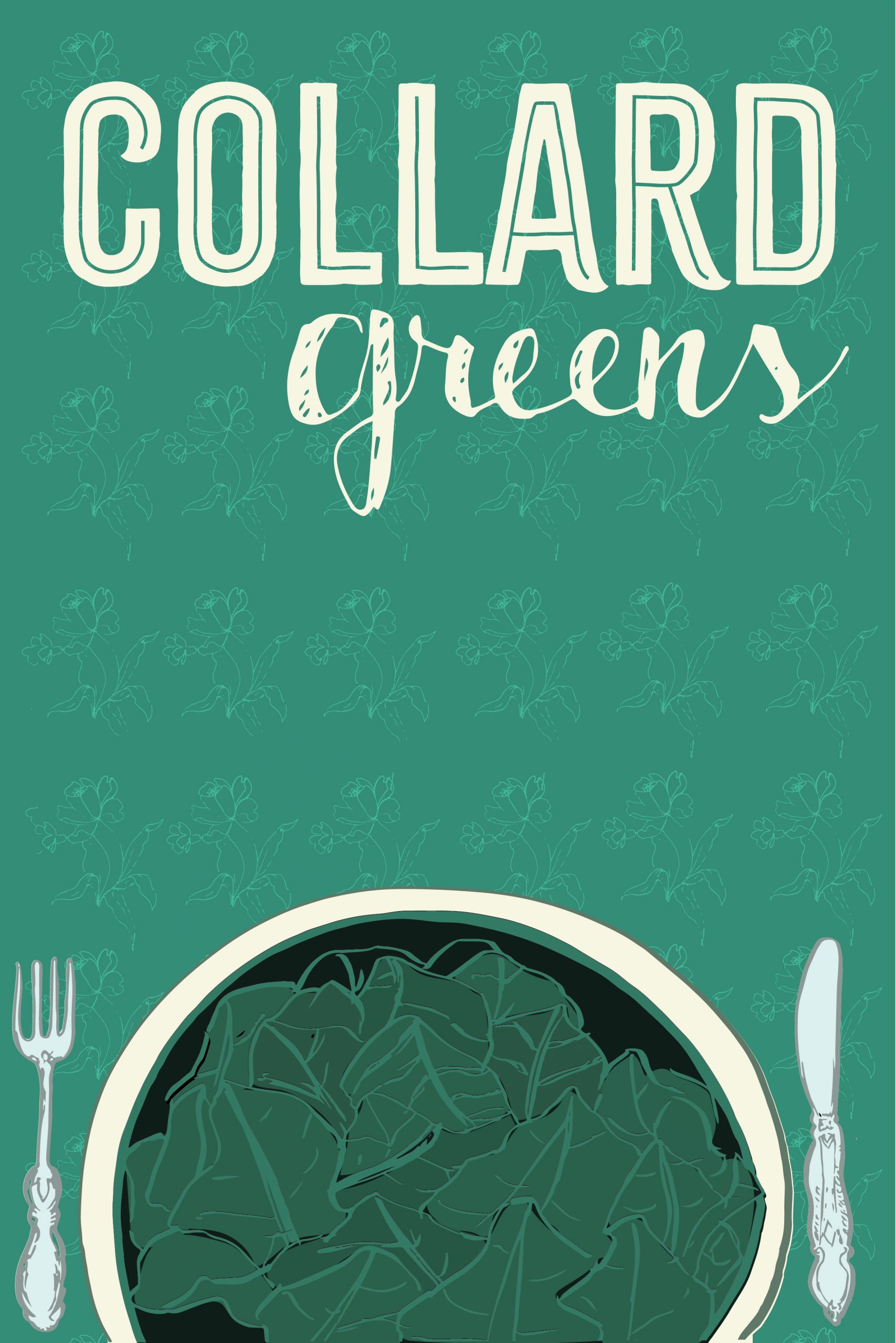 Recipe Book Illustration: Collard Greens – Sketchbook Saturday